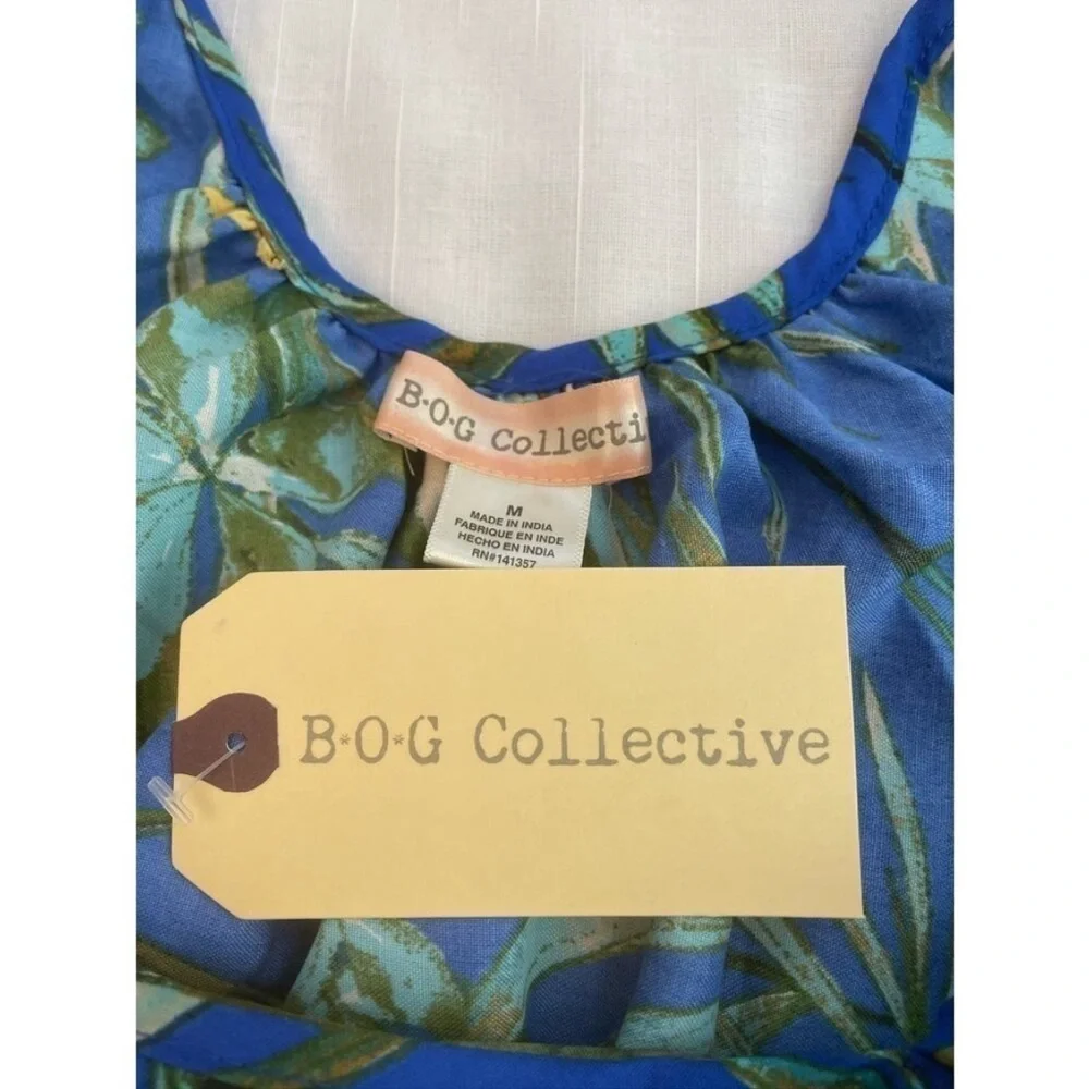 BOG Band of Gypsies NWT Tropical Tiered Maxi Summer Sun Dress M MSRP $70